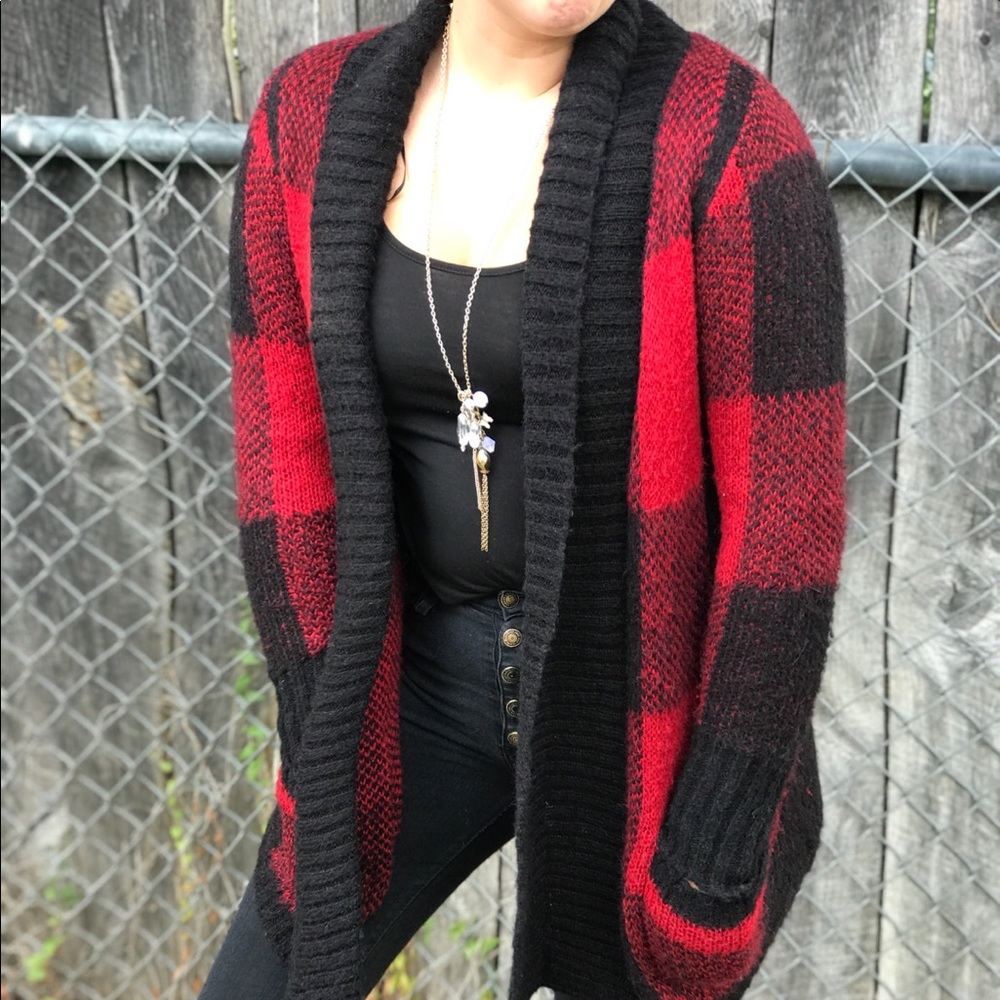 Checkered Cardigan